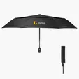 42" Telescopic Folding Umbrella with 100% rPET Canopy — view 2
