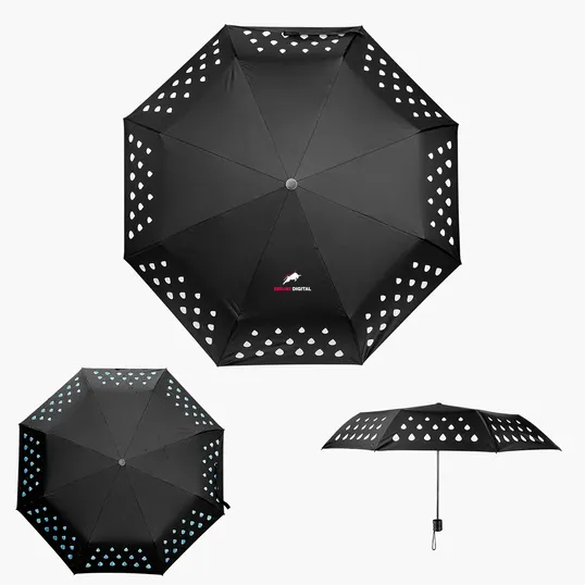 42" Color Changing Umbrella with 100% rPET Canopy — view 2