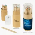 12-Piece Colored Pencil Set in Tube with Sharpener — view 3