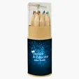 12-Piece Colored Pencil Set in Tube with Sharpener — view 2