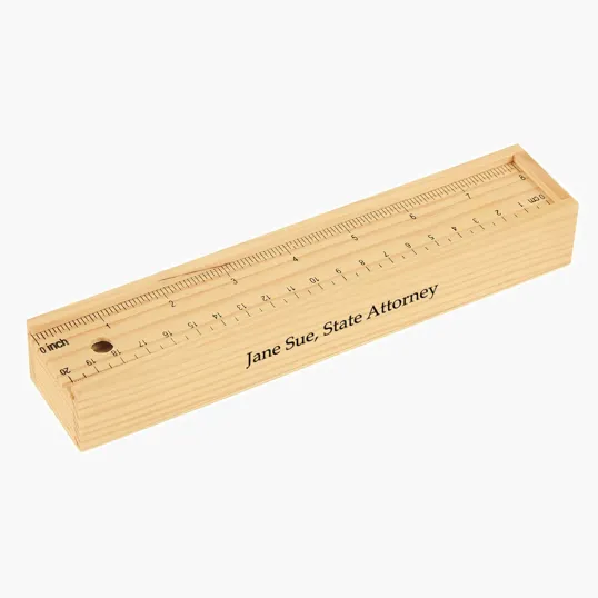 12-Piece Colored Pencil Set in Wooden Ruler Box