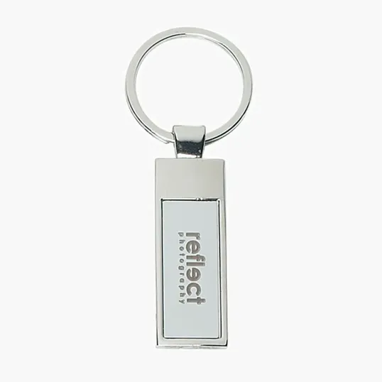 Rectangle Metal Key Tag — view 2
