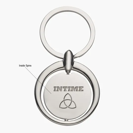Circular Metal Key Tag — view 2