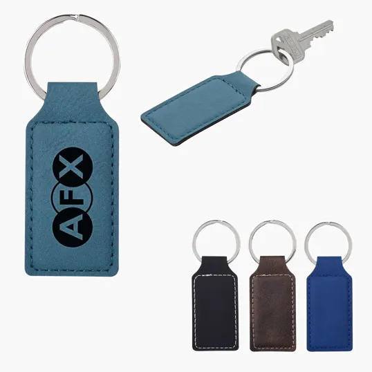 Belvedere Stitched Key Tag with Split Ring