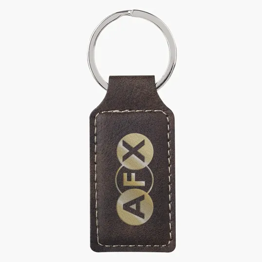 Belvedere Stitched Key Tag with Split Ring — view 4