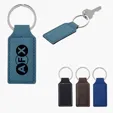 Belvedere Stitched Key Tag with Split Ring
