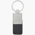 Metal and Simulated Leather Key Tag