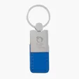 Metal and Simulated Leather Key Tag — view 2