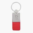 Metal and Simulated Leather Key Tag — view 3