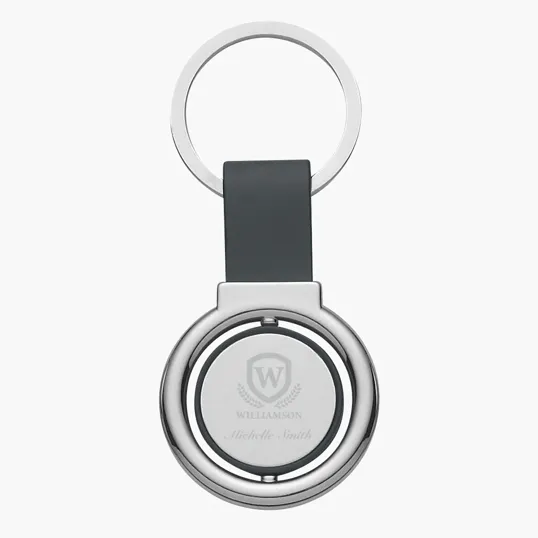 Circular Metal Spinner Key Tag