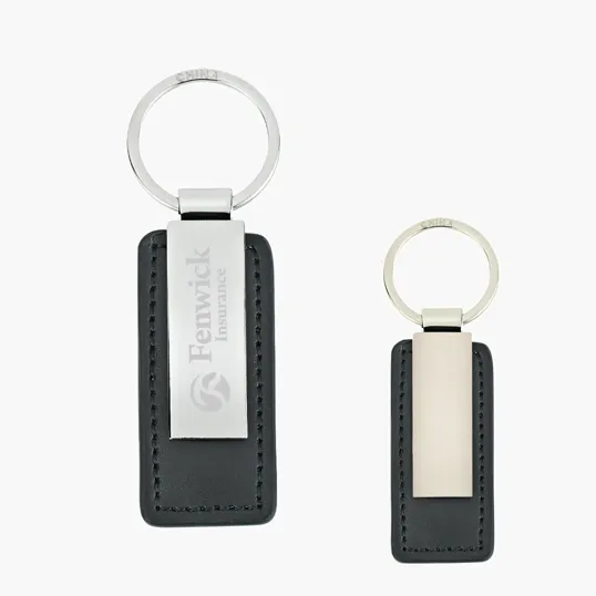 Leatherette Key Tag with Split Ring
