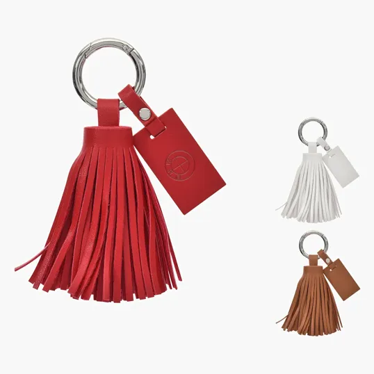 Tassel Key Ring with Round Carabiner Attachment