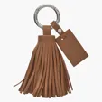 Tassel Key Ring with Round Carabiner Attachment — view 2