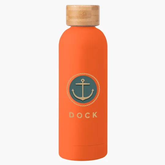 Blair Recycled Stainless Steel Bottle with Bamboo Lid, 17 oz — view 11