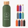 Blair Recycled Stainless Steel Bottle with Bamboo Lid, 17 oz