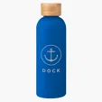 Blair Recycled Stainless Steel Bottle with Bamboo Lid, 17 oz — view 3