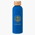 Blair Recycled Stainless Steel Bottle with Bamboo Lid, 17 oz — view 4
