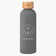 Blair Recycled Stainless Steel Bottle with Bamboo Lid, 17 oz — view 5