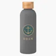 Blair Recycled Stainless Steel Bottle with Bamboo Lid, 17 oz — view 6