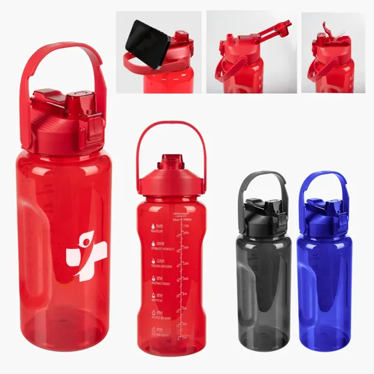 68 oz. Motivational Water Bottle with Time Marker