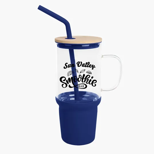 Evelyn Glass Tumbler with Handle, 32 oz — view 5