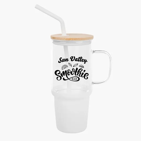 Evelyn Glass Tumbler with Handle, 32 oz — view 6