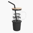 Evelyn Glass Tumbler with Handle, 32 oz — view 2