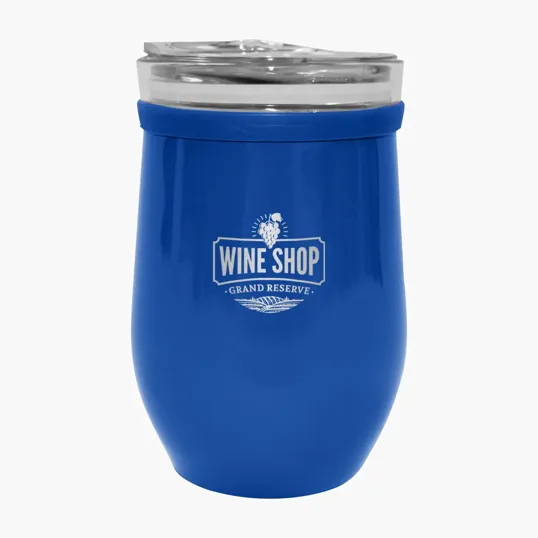 8 oz. Glass and Stainless Steel Wine Tumbler — view 2
