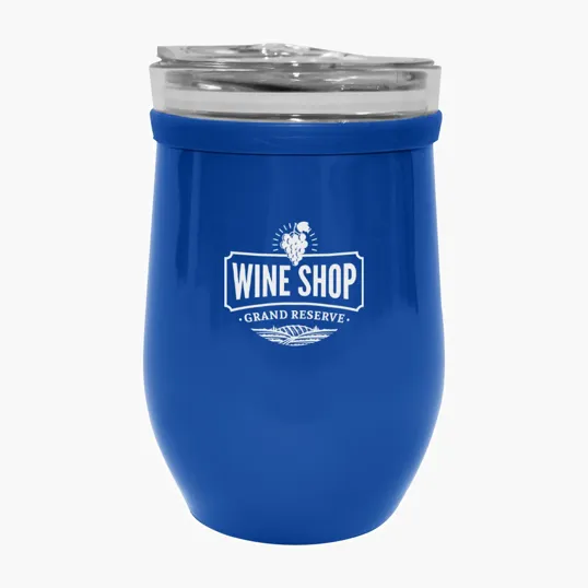 8 oz. Glass and Stainless Steel Wine Tumbler — view 5
