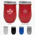 8 oz. Glass and Stainless Steel Wine Tumbler — view 3
