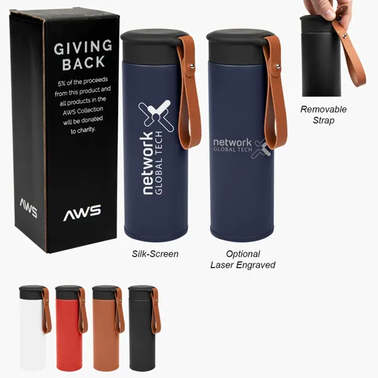 AWS Conrad Stainless Steel Bottle, 14 oz.