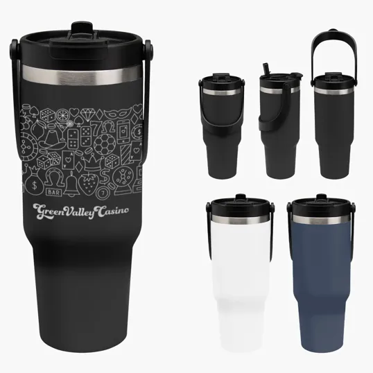 40 Oz. Intrepid Recycled Stainless Steel Tumbler with Handle
