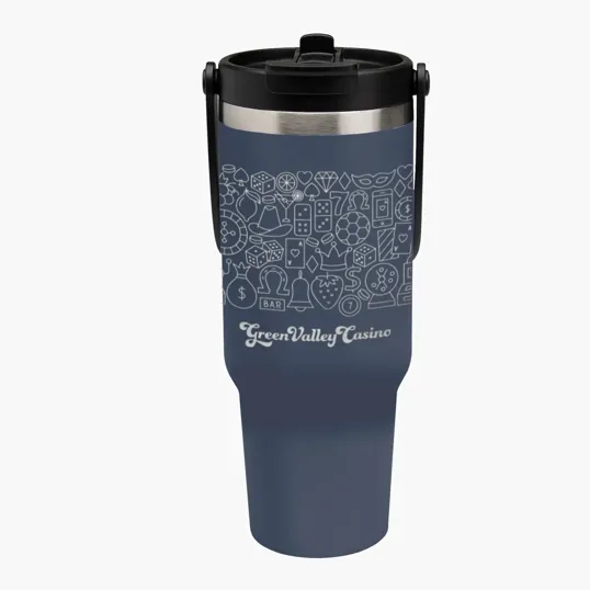 40 Oz. Intrepid Recycled Stainless Steel Tumbler with Handle — view 3