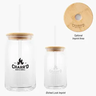 Picture For 17 Oz. Soda Lime Glass Can With Bamboo Lid