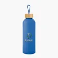 Blaire Recycled Aluminum Bottle with Bamboo Lid and Carry Handle, 25 oz — view 3