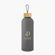 Blaire Recycled Aluminum Bottle with Bamboo Lid and Carry Handle, 25 oz — view 8