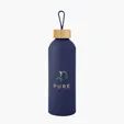 Blaire Recycled Aluminum Bottle with Bamboo Lid and Carry Handle, 25 oz — view 6