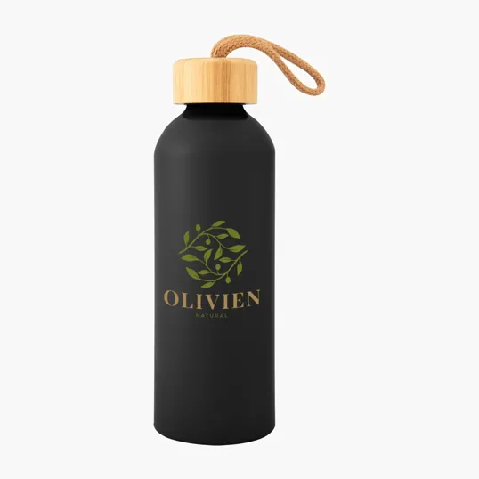 Blaire Recycled Aluminum Bottle with Bamboo Lid, 25 oz