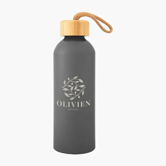 Blaire Recycled Aluminum Bottle with Bamboo Lid, 25 oz — view 10