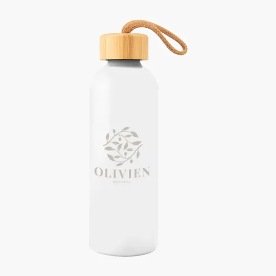 Blaire Recycled Aluminum Bottle with Bamboo Lid, 25 oz — view 12
