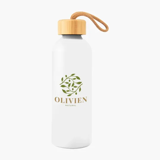 Blaire Recycled Aluminum Bottle with Bamboo Lid, 25 oz — view 6