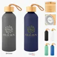 Blaire Recycled Aluminum Bottle with Bamboo Lid, 25 oz — view 7