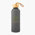 Blaire Recycled Aluminum Bottle with Bamboo Lid, 25 oz — view 3