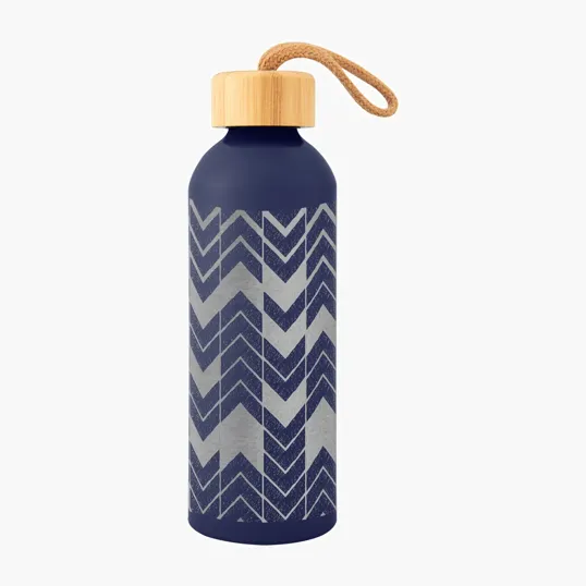 Blaire Recycled Aluminum Bottle with Bamboo Lid, 25 oz — view 6
