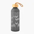 Blaire Recycled Aluminum Bottle with Bamboo Lid, 25 oz — view 4