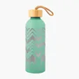 Blaire Recycled Aluminum Bottle with Bamboo Lid, 25 oz — view 5