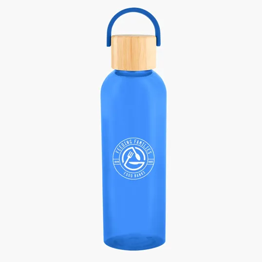 Ally rPET Bottle with Bamboo Lid and Easy Carry Handle, 20 oz — view 3