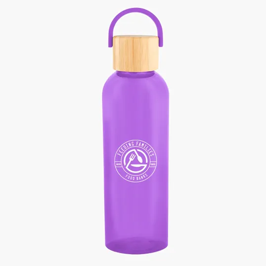 Ally rPET Bottle with Bamboo Lid and Easy Carry Handle, 20 oz — view 7