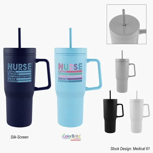 Intrepid Recycled PS Double Wall Tumbler, 28 oz.