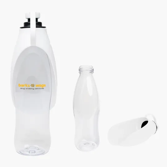 21 Oz. Recycled Pet Water Bottle & Dispensing Bowl — view 3